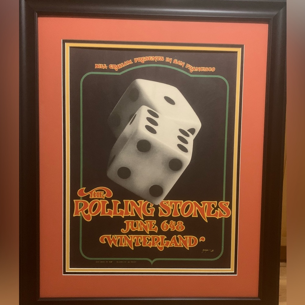 Rolling Stones Winterland Concert Poster